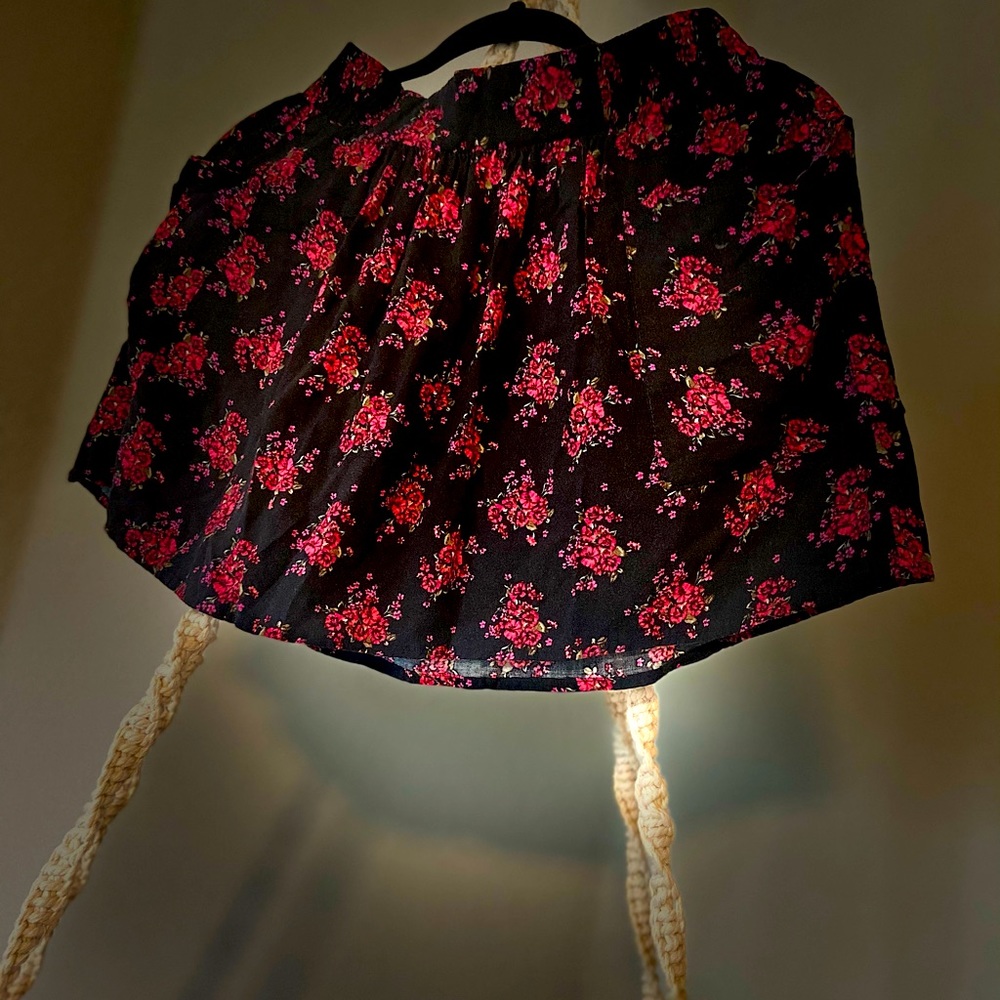 A floral skirt
